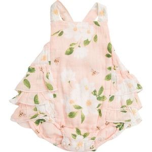 Angel Dear Pink Magnolias Infant Sunsuit Romper